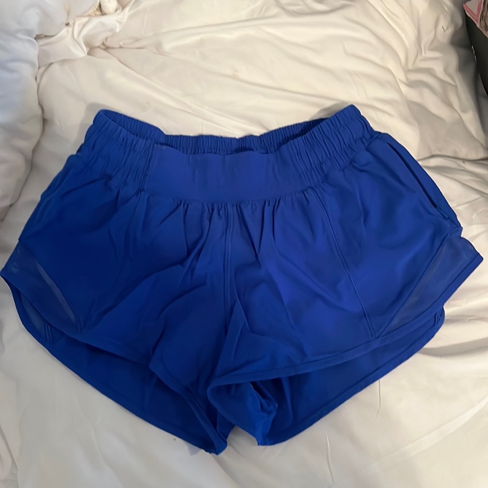 Lululemon Blue Hotty Hot Shorts Women's 4 regular